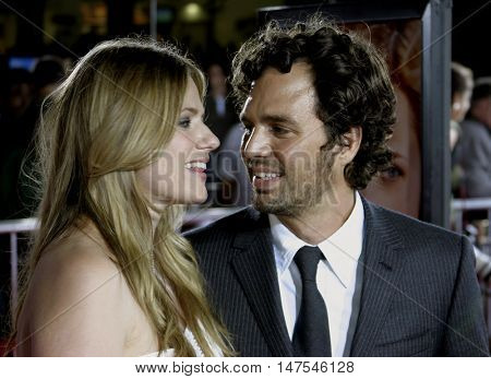 Mark Ruffalo and Sunrise Coigney at the Los Angeles premiere of 'Just Like Heaven' held at the Grauman's Chinese Theatre Hollywood, USA on September 8, 2005.