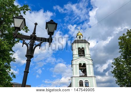 Moscow, Russia - June 08, 2016. Church Of The Icon Of MostHoly Mother Of God Life-Giving Spring in museum-reserve Tsaritsyno.