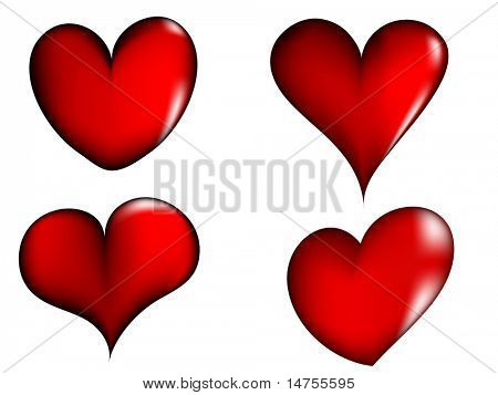 Coeurs rouges