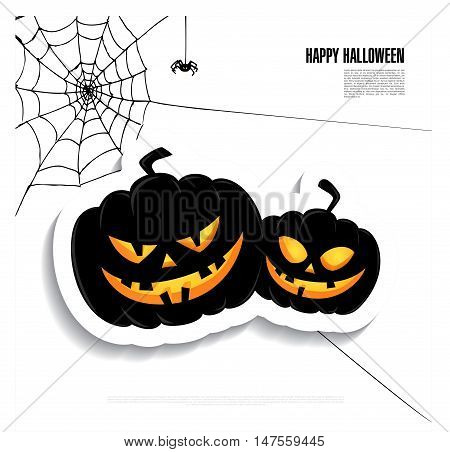Happy Halloween. Halloween party. Vector illustration. Banner