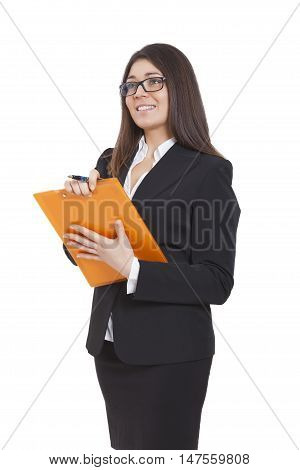 Businesswoman Reading Some Documents
