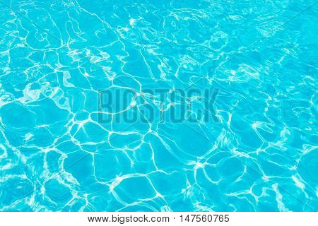 Pool water background with the sun reflecting.