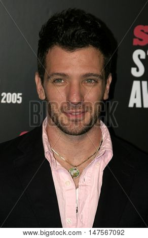 J.C. Chasez at the 2005 Stuff Style Awards held at the Hollywood Roosevelt Hotel in Hollywood, USA on September 7, 2005.