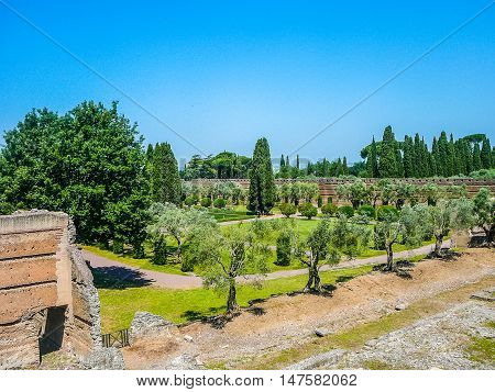 Hdr Villa Adriano Ruins In Tivoli