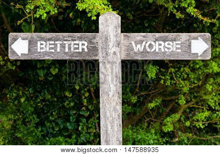 Better Versus Worse Directional Signs