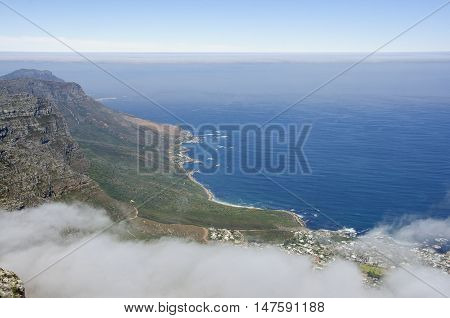 The seaside scenery in the mist,Capetown,South Africa