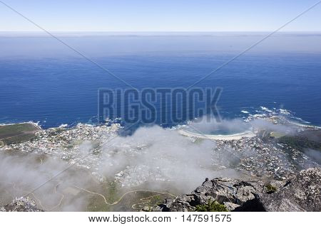 The seaside scenery in the mist,Capetown,South Africa