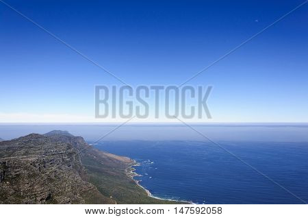 The seaside scenery with blue skyt, Capetown, South Africa