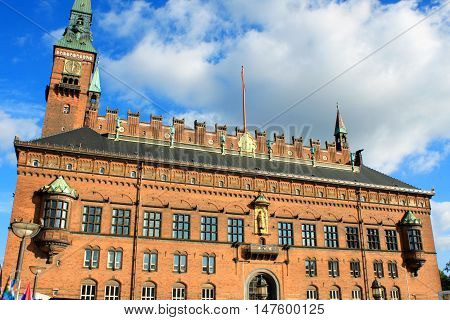 City Hall in the Old Town in Copenhagen Denmark