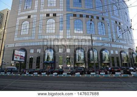 Moscow, Russia -03 June 2016. The administrative complex of OAO Russian Railways on the street Kalanchevskaya