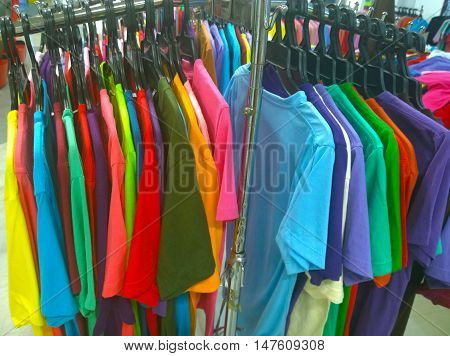 The Secondhand clothes in the local market