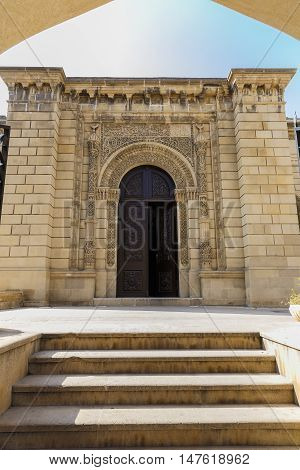 Old mosque in the fort in Baku.Azerbaijan