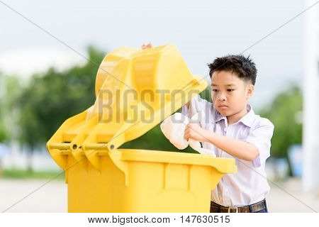 Boy Trow The Garbage