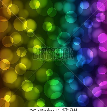 Abstrack colorful bokeh background - vector EPS 10