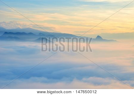 Valmarecchia At Sunset, Italy