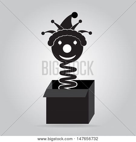 Jack jumping out from a box icon surprise box icon