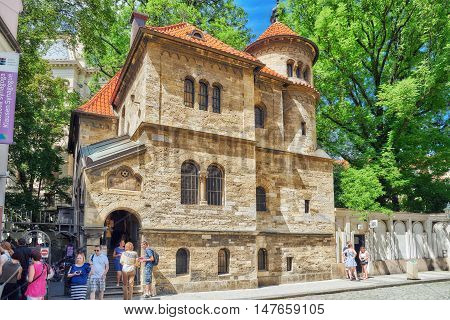 Prague, Czech Republic - July 11, 2016 : Staronowa (old-new) Synagogue, Situated In Josefov, Prague,
