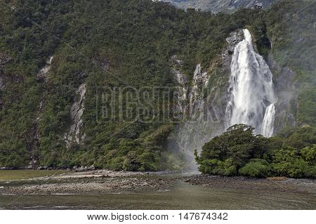 Lady Bowen Falls, Milford Sound, New Zealand