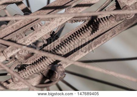 Old Rusty Wheel - Selective Focus