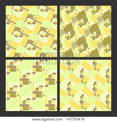 seamless vector patterns collection. Geometric retro design elements. Eps10