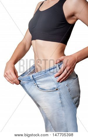 Diet Concept And Hanppy Woman