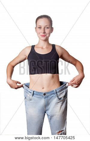 Diet Concept And Hanppy Woman