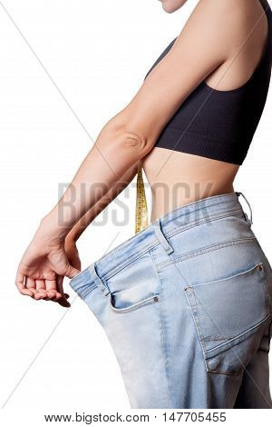 Diet Concept And Hanppy Woman