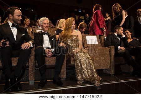  Amy Adams, Richard Buckley,  Tom Ford  at the premiere of Nocturnal Animals at the 2016 Venice Film Festival. September 2, 2016  Venice, Italy
