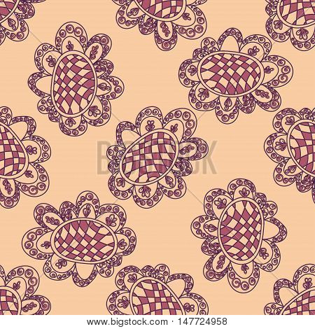 Seamless floral pattern. Vector background Sameless zentangle