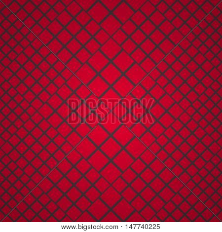 Vector seamless dark pattern. Futuristic geometric texture. Minimal abstract background. Colorful fabric. Fashion print. Textile for cloth. Red style design. Urbun backdrop