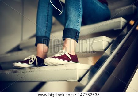 Woman Listening Music Media Entertainment Relaxation Concept