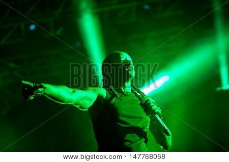 BUDVA- JULY 16 2015: THE PRODIGY BAND GIG ON THE MAIN STAGE AT SEA DANCE FESTIVAL. MUSIC FESTIVAL JULY 16 2015 IN BUDVA JAZ BEACH MONTENEGRO