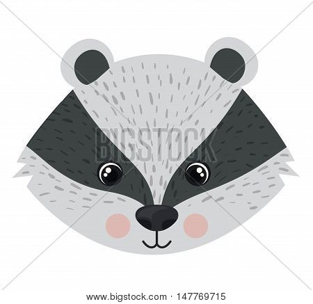 Skunk cartoon icon. Forest animal theme. Isolated design. Vector illustration