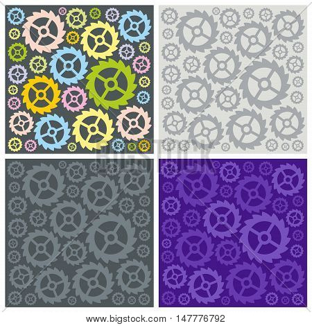 Seamless texture from the time gears - vector illustration