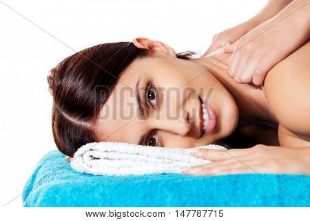 Beauty. Girl in the spa salon