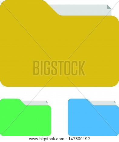 Simple Flat Folder Icons or Binder Icons