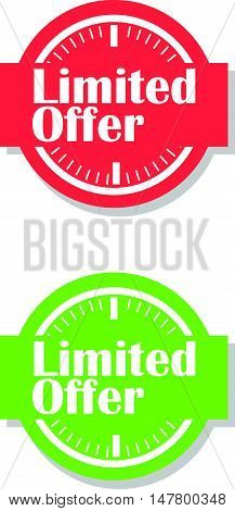 Simple Timed Limited Offer Label or Icon