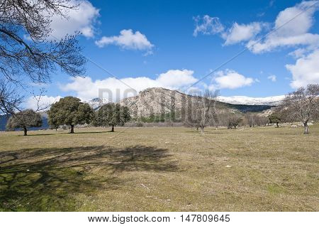 Views of Guadarrama Mountains, in Madrid, Spain