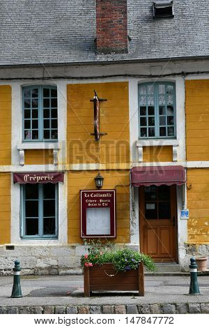 Saint Wandrille Rancon France - june 22 2016 : the village centre