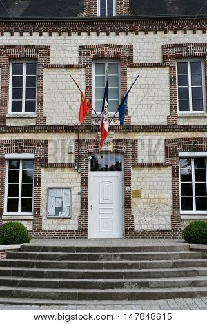 Saint Wandrille Rancon France - june 22 2016 : the city hall