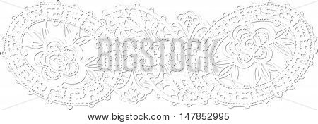 Antique Swiss embroidery design no. 001 that looks like beautiful lace
