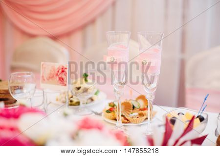 Decoration for a wedding detalies elegant event