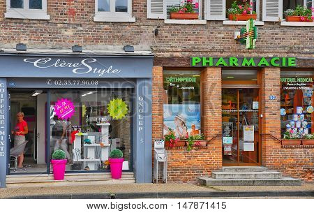 Cleres France - june 23 2016 : the village center