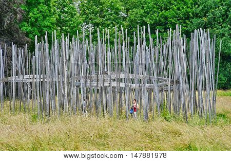 Jumieges France - june 22 2016 : park of the Saint Pierre abbey