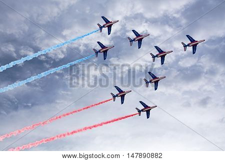 Aerobatic Team In Action