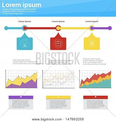 Graphic Set Finance Infographic Icon Business Concept Flat Vector Illustration