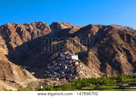 Chimray monastery in Ladakh Jammu and Kashmir state India