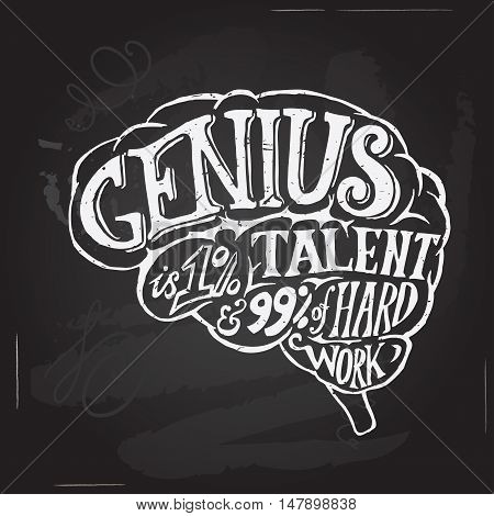 Vector illustration of brain designs. These are lettering representations of creativity, ideas, inspiration, intelligence, thoughts, strategy, memory, innovation, education, learning. Eps10.
