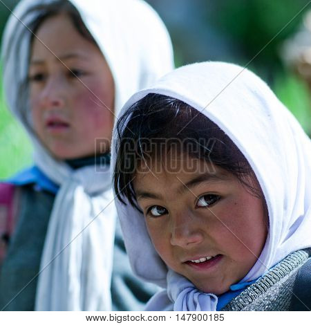 Balti Children In Ladakh, India