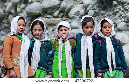 Balti Children In Ladakh, India